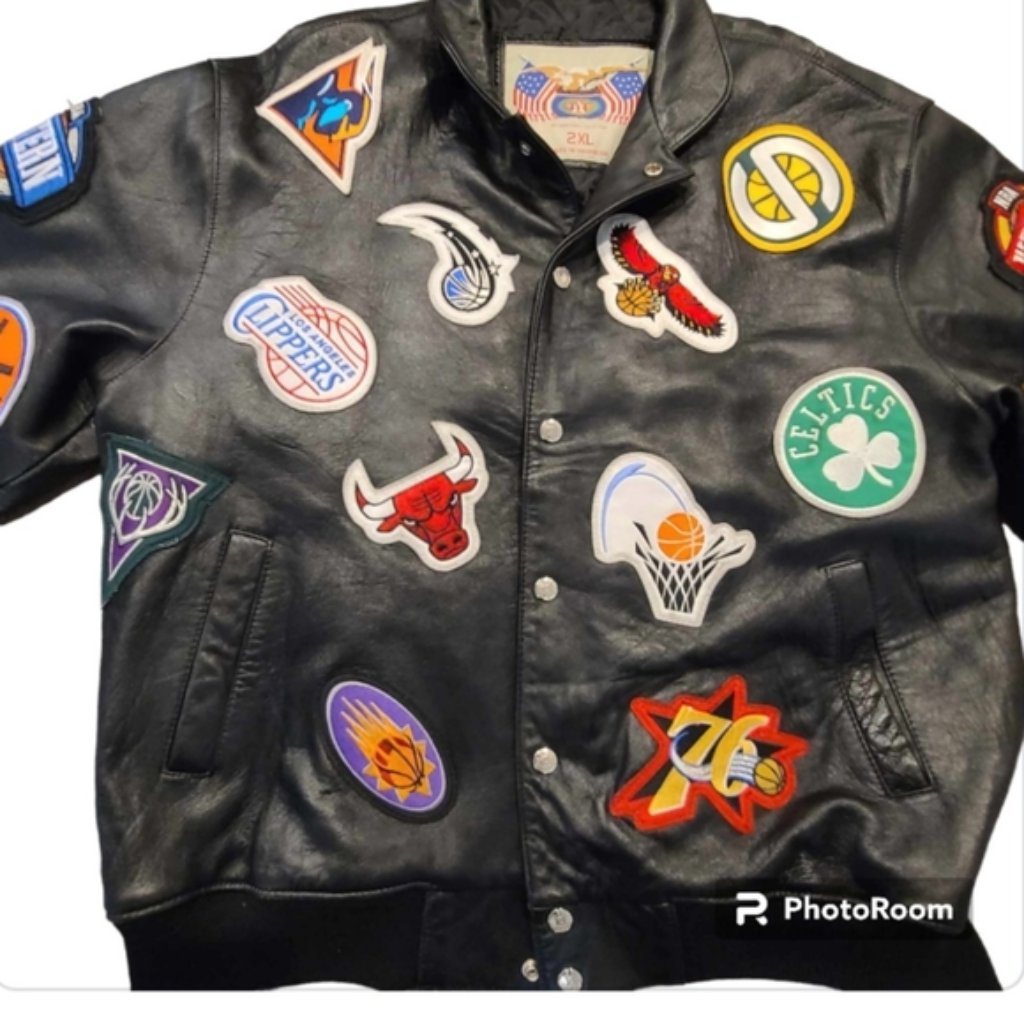 Rare Vintage Nba 2003 AllStar Game Leather Boomer Jacket